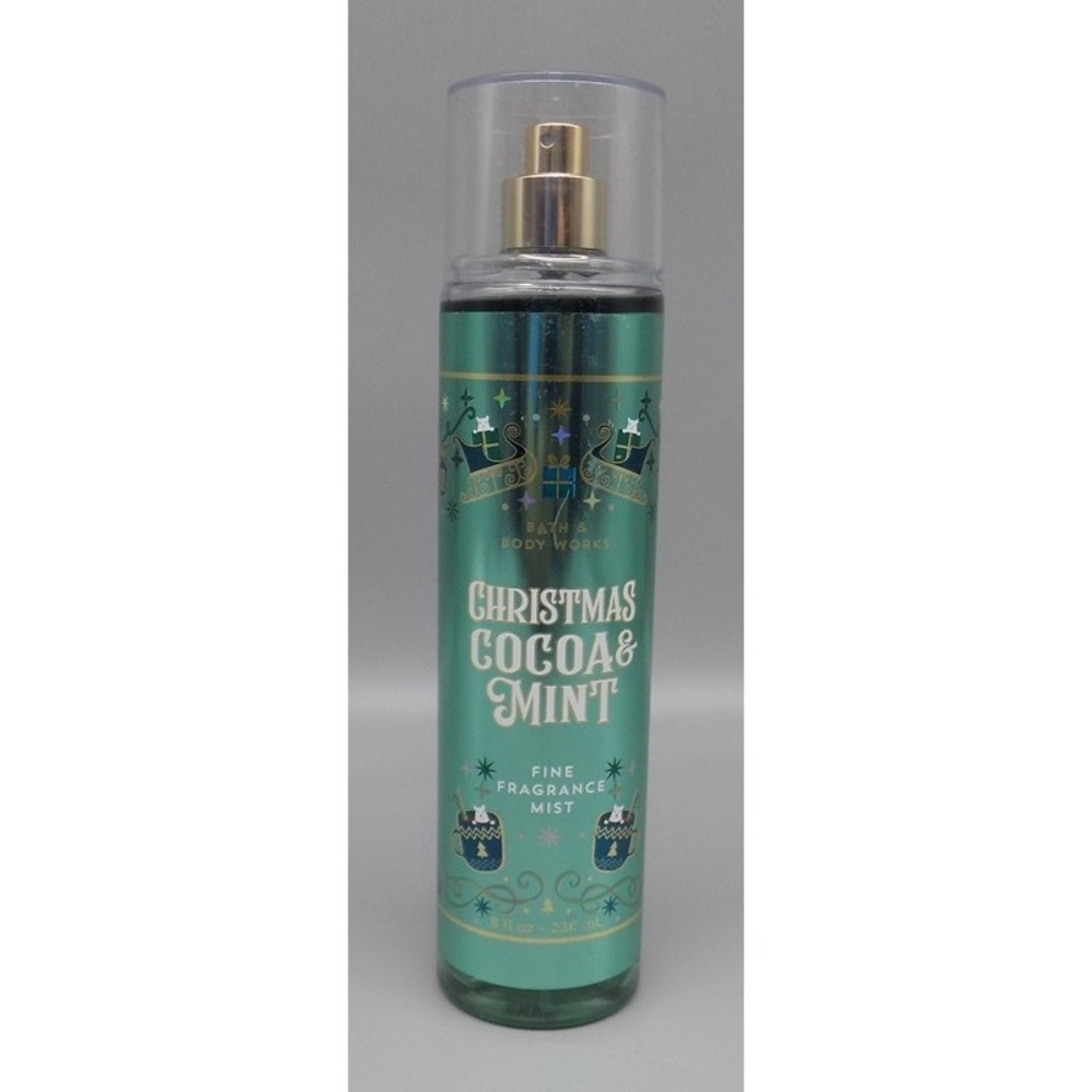 New Christmas Cocoa & Mint Bath & Body Works Body Spray Fragrance Mist 8Oz B&BW